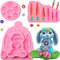 3D Easter Bunny Silicone Mold Set – Rabbit, Carrot, Candy & Cake Decorating